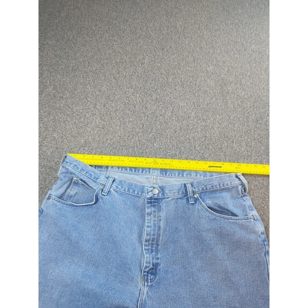 Wrangler 976T1SB Mens Light Wash Straight Leg Denim Jeans 40x31 Blue Cotton